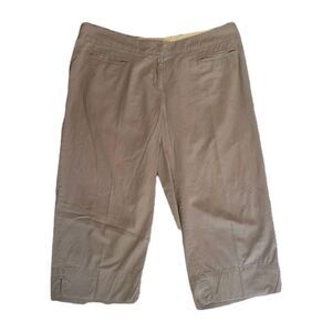 ​AVENUE SIGNATURE CHINO CAPRI PANTS STONEWASHED SOFTNESS SIZE 14 KHAKI BEIGE...